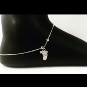 925 Silver Ladies Rhodium Anklets