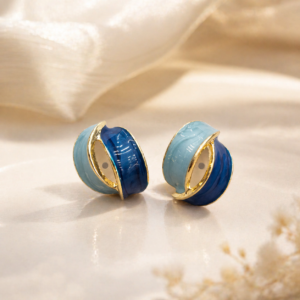 Blue Aura Hoops